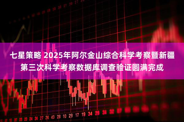 七星策略 2025年阿尔金山综合科学考察暨新疆第三次科学考察数据库调查验证圆满完成